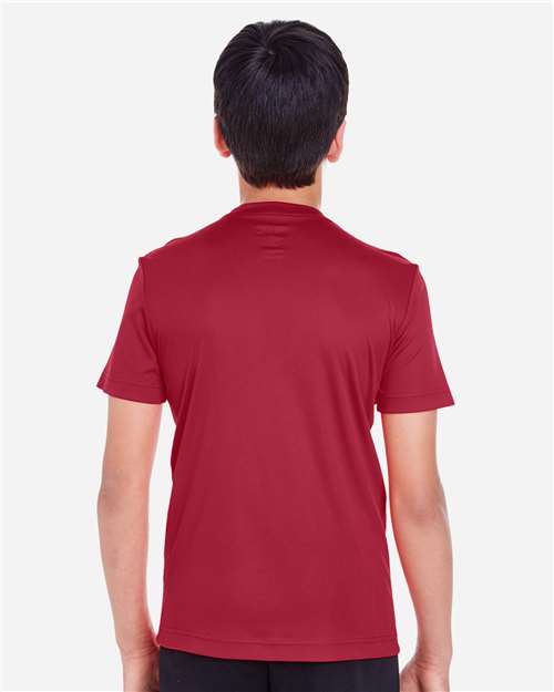 Team 365 TT11Y Youth Zone Performance T-Shirt - Sport Scarlet Red - model back