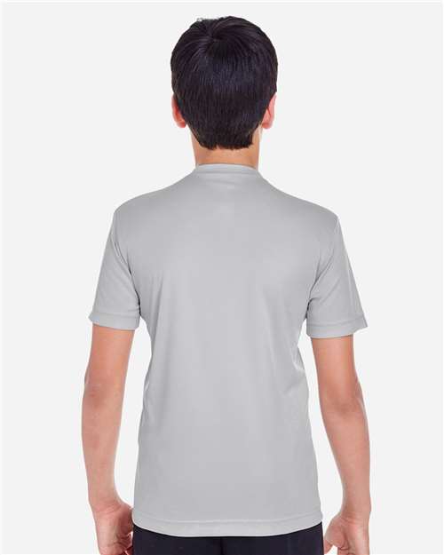 Team 365 TT11Y Youth Zone Performance T-Shirt - Sport Silver - model back