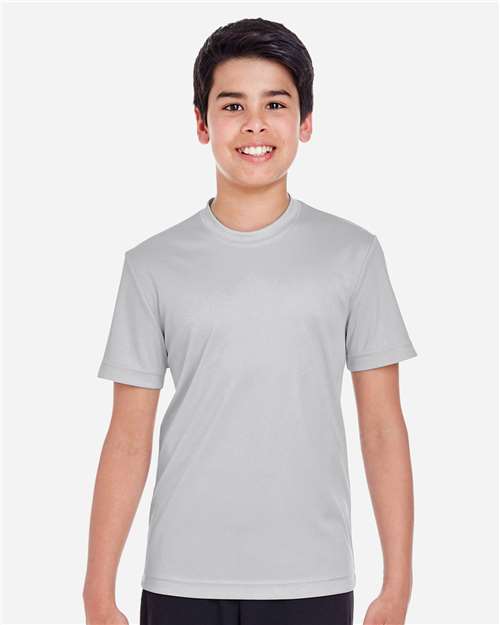 Team 365 TT11Y Youth Zone Performance T-Shirt - Sport Silver - model front
