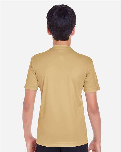 Team 365 TT11Y Youth Zone Performance T-Shirt - Sport Vegas Gold - model back