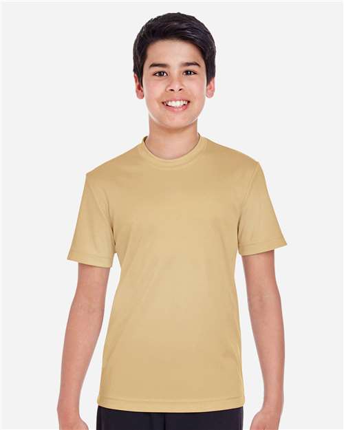 Team 365 TT11Y Youth Zone Performance T-Shirt - Sport Vegas Gold - model front