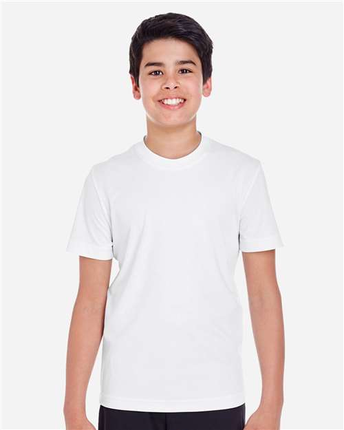 Team 365 TT11Y Youth Zone Performance T-Shirt - White - model front