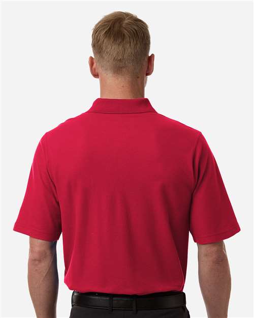 Harriton M105 Maverick CVC Pique Polo - Red - model back