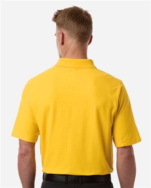 Harriton M105 Maverick CVC Pique Polo - Sunray Yellow - model back