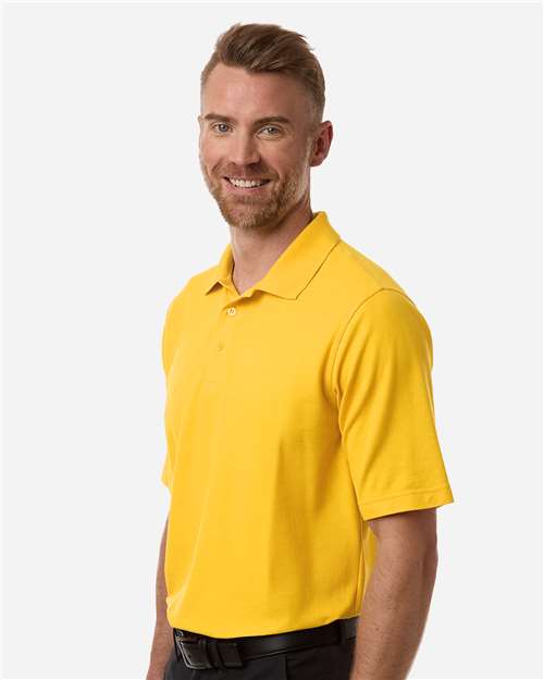 Harriton M105 Maverick CVC Pique Polo - Sunray Yellow - model side
