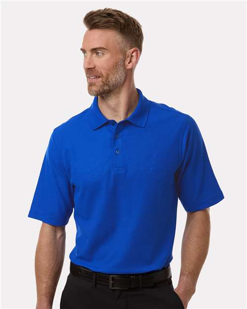 Harriton M105 Maverick CVC Pique Polo - True Royal - model front
