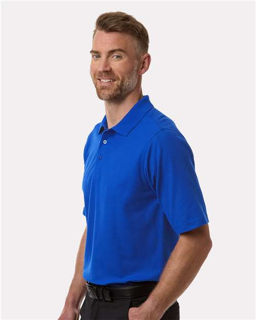 Harriton M105 Maverick CVC Pique Polo - True Royal - model side