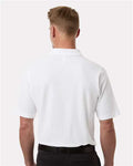 Harriton M105 Maverick CVC Pique Polo - White - model back