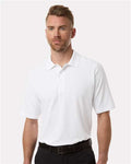 Harriton M105 Maverick CVC Pique Polo - White - model front