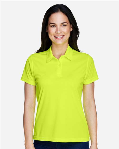 Team 365 TT21W Women's Command Snag Protection Polo - Safety Yellow - model front