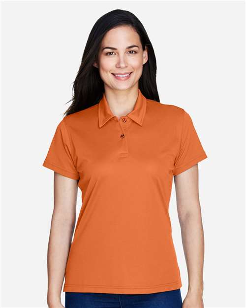 Team 365 TT21W Women's Command Snag Protection Polo - Sport Burnt Orange - model front