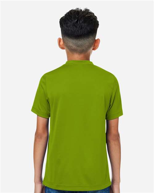 Team 365 TT15Y Youth Zone Performance Mesh T-Shirt - Acid Green - model back