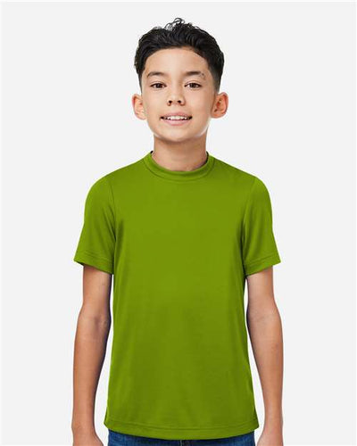 Team 365 TT15Y Youth Zone Performance Mesh T-Shirt - Acid Green - model front