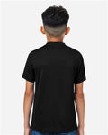 Team 365 TT15Y Youth Zone Performance Mesh T-Shirt - Black - model back