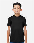 Team 365 TT15Y Youth Zone Performance Mesh T-Shirt - Black - model front