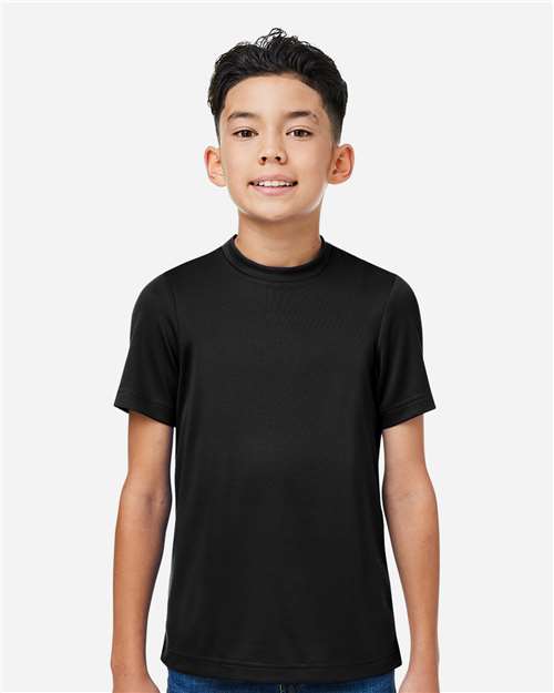 Team 365 TT15Y Youth Zone Performance Mesh T-Shirt - Black - model front