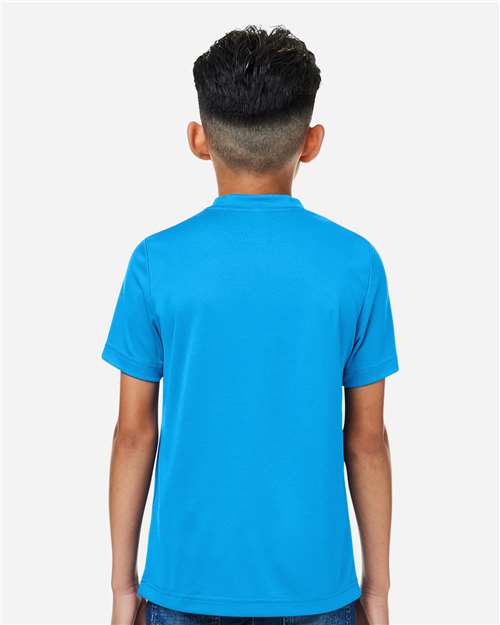 Team 365 TT15Y Youth Zone Performance Mesh T-Shirt - Electric Blue - model back