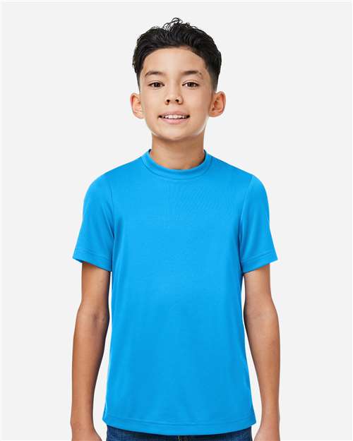 Team 365 TT15Y Youth Zone Performance Mesh T-Shirt - Electric Blue - model front