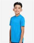 Team 365 TT15Y Youth Zone Performance Mesh T-Shirt - Electric Blue - model side