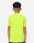 Team 365 TT15Y Youth Zone Performance Mesh T-Shirt - Safety Yellow - model back