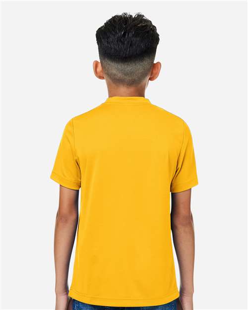 Team 365 TT15Y Youth Zone Performance Mesh T-Shirt - Sport Athletic Gold - model back