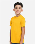 Team 365 TT15Y Youth Zone Performance Mesh T-Shirt - Sport Athletic Gold - model side