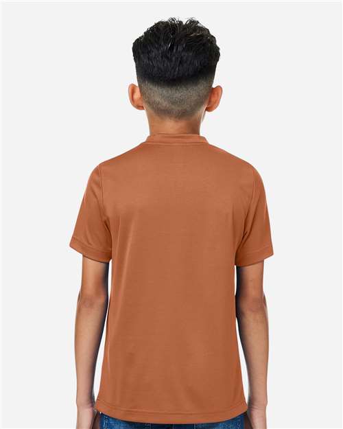 Team 365 TT15Y Youth Zone Performance Mesh T-Shirt - Sport Burnt Orange - model back