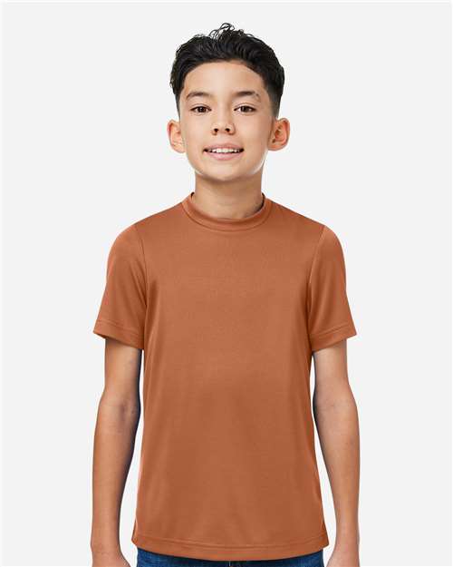 Team 365 TT15Y Youth Zone Performance Mesh T-Shirt - Sport Burnt Orange - model front