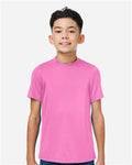 Team 365 TT15Y Youth Zone Performance Mesh T-Shirt - Sport Charity Pink - model front