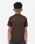 Team 365 TT15Y Youth Zone Performance Mesh T-Shirt - Sport Dark Brown - model back