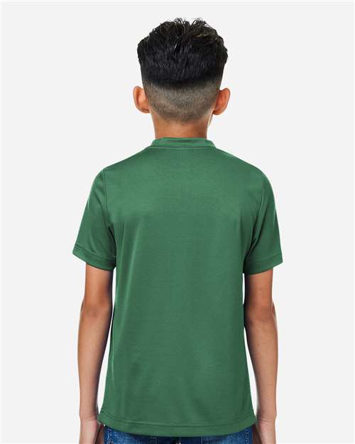 Team 365 TT15Y Youth Zone Performance Mesh T-Shirt - Sport Dark Green - model back
