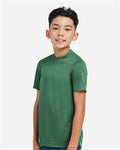 Team 365 TT15Y Youth Zone Performance Mesh T-Shirt - Sport Dark Green - model side