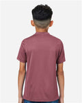 Team 365 TT15Y Youth Zone Performance Mesh T-Shirt - Sport Dark Maroon - model back