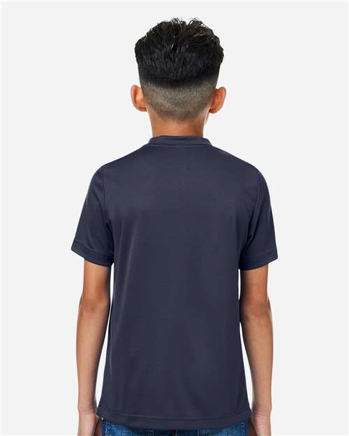 Team 365 TT15Y Youth Zone Performance Mesh T-Shirt - Sport Dark Navy - model back