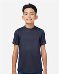 Team 365 TT15Y Youth Zone Performance Mesh T-Shirt - Sport Dark Navy - model front