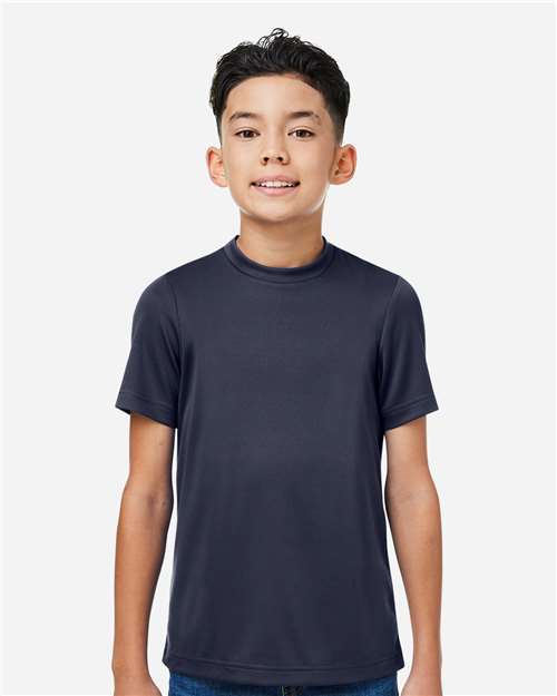 Team 365 TT15Y Youth Zone Performance Mesh T-Shirt - Sport Dark Navy - model front