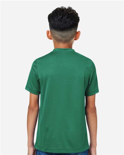 Team 365 TT15Y Youth Zone Performance Mesh T-Shirt - Sport Forest - model back