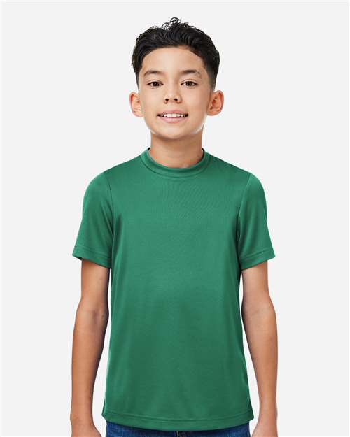 Team 365 TT15Y Youth Zone Performance Mesh T-Shirt - Sport Forest - model front