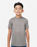 Team 365 TT15Y Youth Zone Performance Mesh T-Shirt - Sport Graphite - model front