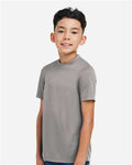 Team 365 TT15Y Youth Zone Performance Mesh T-Shirt - Sport Graphite - model side