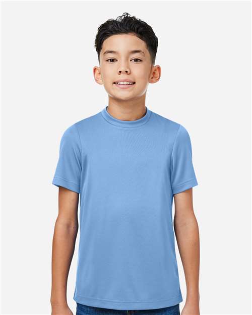 Team 365 TT15Y Youth Zone Performance Mesh T-Shirt - Sport Light Blue - model front