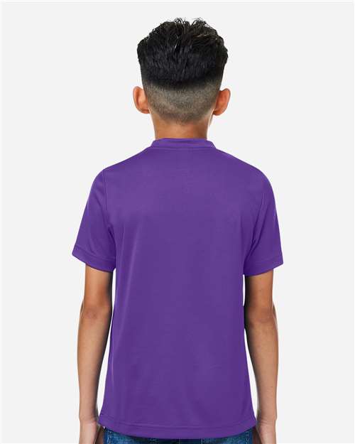 Team 365 TT15Y Youth Zone Performance Mesh T-Shirt - Sport Purple - model back