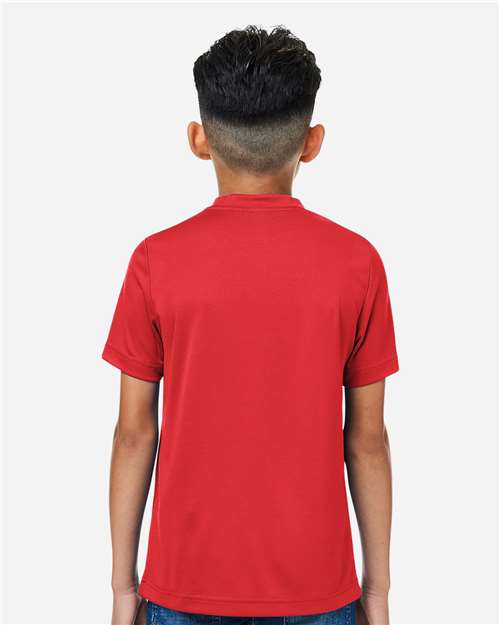Team 365 TT15Y Youth Zone Performance Mesh T-Shirt - Sport Red - model back