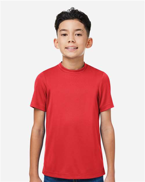 Team 365 TT15Y Youth Zone Performance Mesh T-Shirt - Sport Red - model front