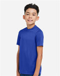 Team 365 TT15Y Youth Zone Performance Mesh T-Shirt - Sport Royal - model side