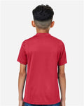 Team 365 TT15Y Youth Zone Performance Mesh T-Shirt - Sport Scarlet Red - model back