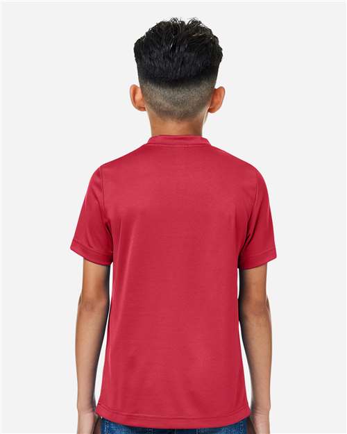 Team 365 TT15Y Youth Zone Performance Mesh T-Shirt - Sport Scarlet Red - model back