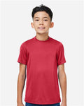 Team 365 TT15Y Youth Zone Performance Mesh T-Shirt - Sport Scarlet Red - model front