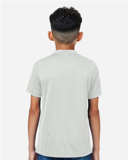 Team 365 TT15Y Youth Zone Performance Mesh T-Shirt - Sport Silver - model back
