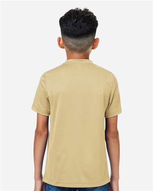 Team 365 TT15Y Youth Zone Performance Mesh T-Shirt - Sport Vegas Gold - model back
